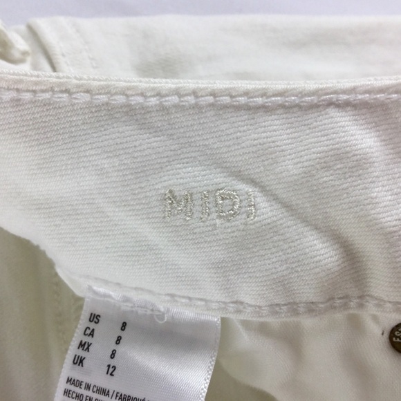 AMERICAN Eagle Midi Super Stretch Shorts White - Picture 10 of 12